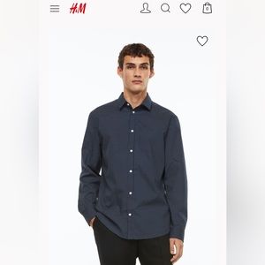 Slim Fit Easy-iron Shirt Small